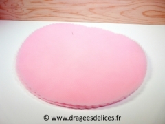 Tulle à dragées unis pas cher Rose