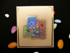Boite bible communion garçon ou fille bougie et épis de blé 