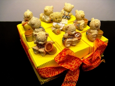 Gâteau les petits oursons pour baptême ou anniversaire : Gâteau les petits oursons pour baptême ou anniversaire