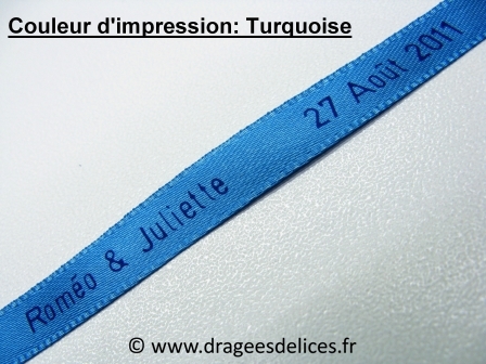 Ruban souvenir en satin imprimé